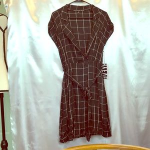 NWT Plaid Wrap Dress size large